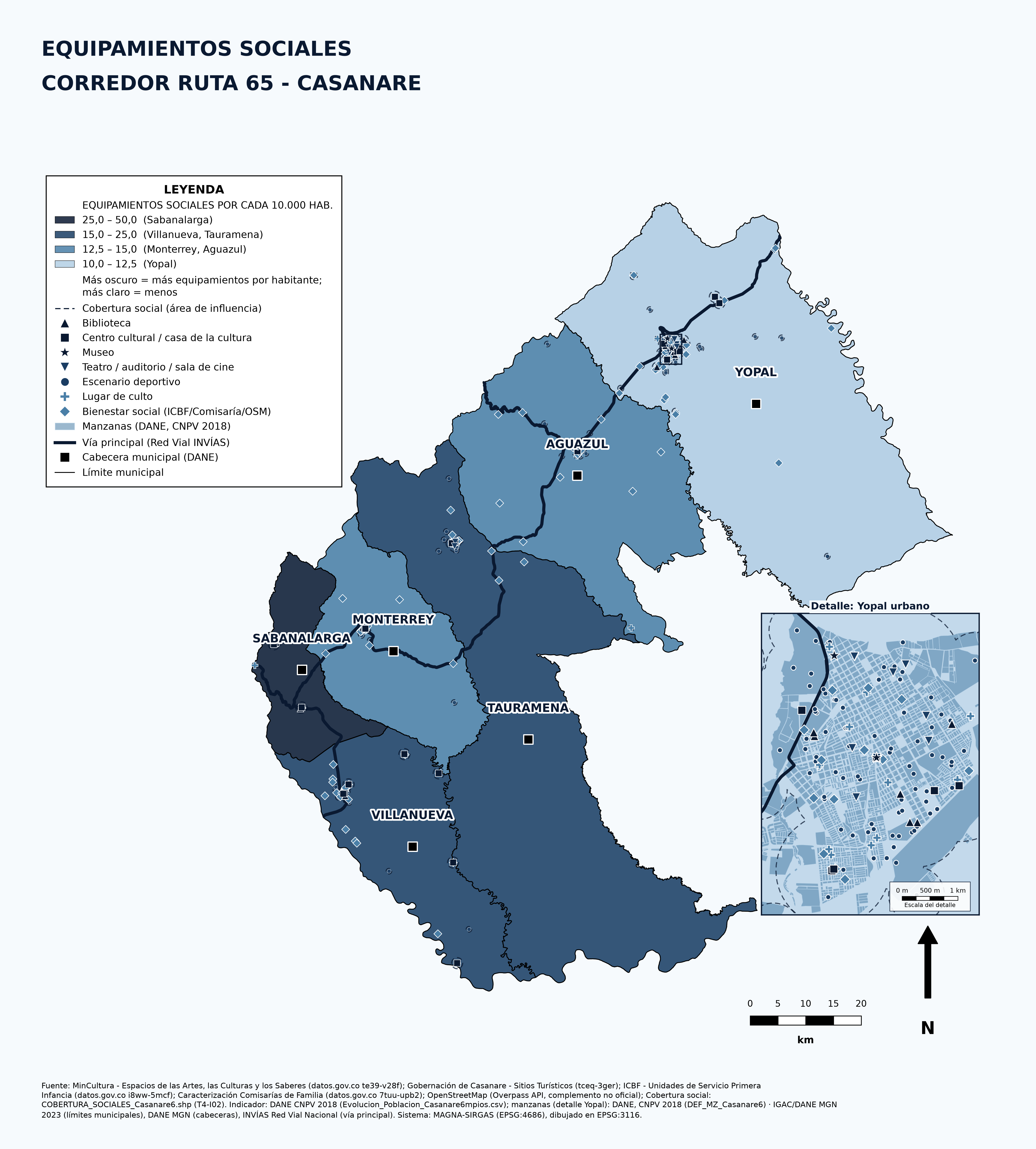 Mapa de equipamientos sociales