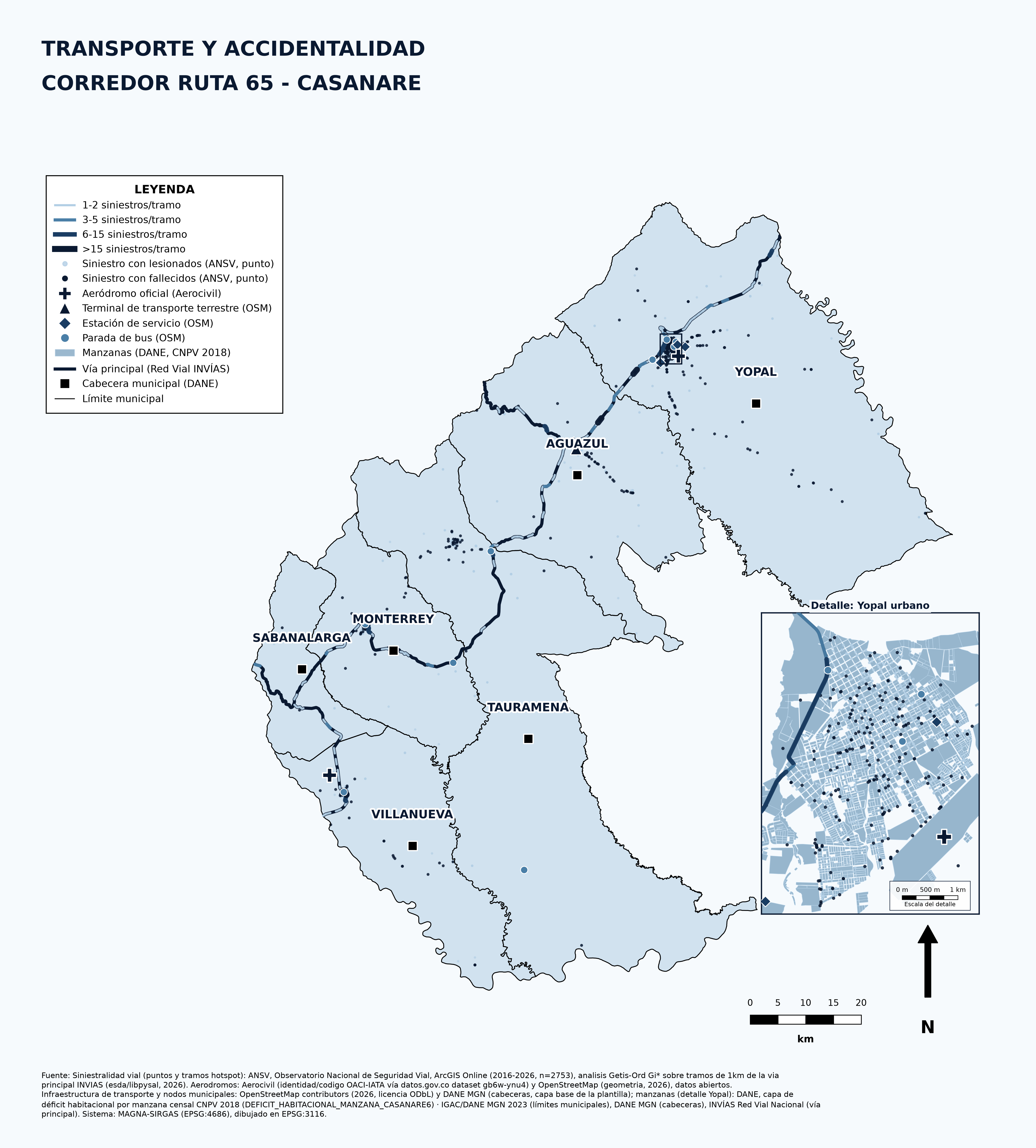 Mapa de transporte y siniestralidad